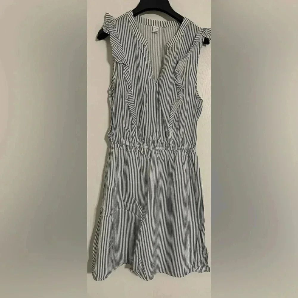Old Navy Striped Dress | Light Blue and White | Size Small